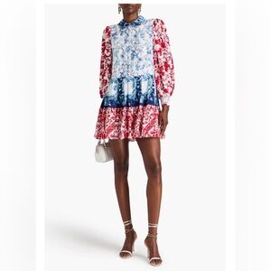 ALICE + OLIVIA
Paulie printed cupro mini shirt dress